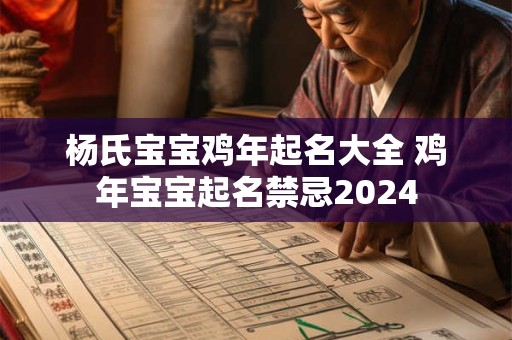 杨氏宝宝鸡年起名大全 鸡年宝宝起名禁忌2024