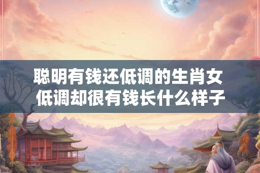 聪明有钱还低调的生肖女 低调却很有钱长什么样子