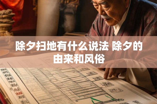 除夕扫地有什么说法 除夕的由来和风俗