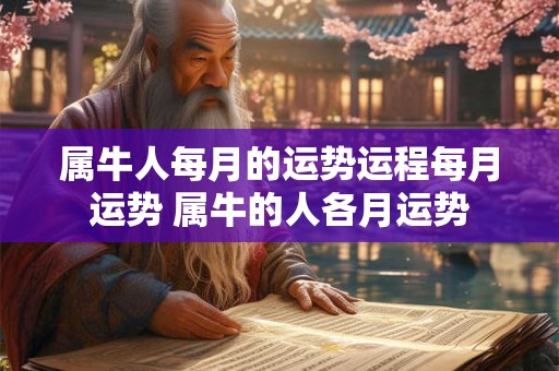 属牛人每月的运势运程每月运势 属牛的人各月运势