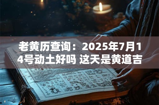 老黄历查询：2025年7月14号动土好吗 这天是黄道吉日吗