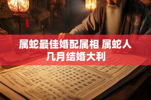 属蛇最佳婚配属相 属蛇人几月结婚大利