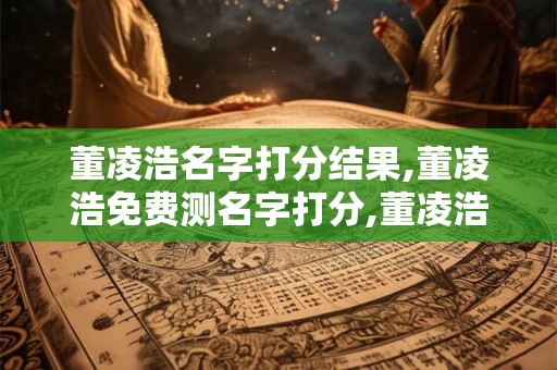 董凌浩名字打分结果,董凌浩免费测名字打分,董凌浩周易免费测名字打分