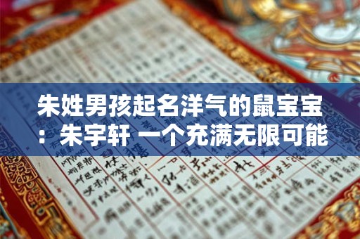 朱姓男孩起名洋气的鼠宝宝：朱宇轩 一个充满无限可能的未来