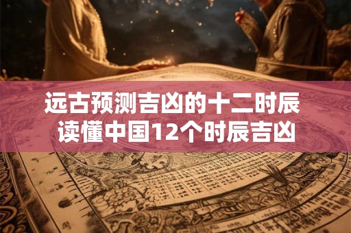 远古预测吉凶的十二时辰 读懂中国12个时辰吉凶