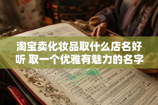 淘宝卖化妆品取什么店名好听 取一个优雅有魅力的名字