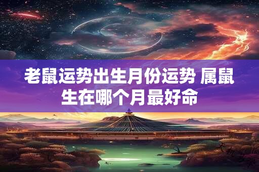 老鼠运势出生月份运势 属鼠生在哪个月最好命