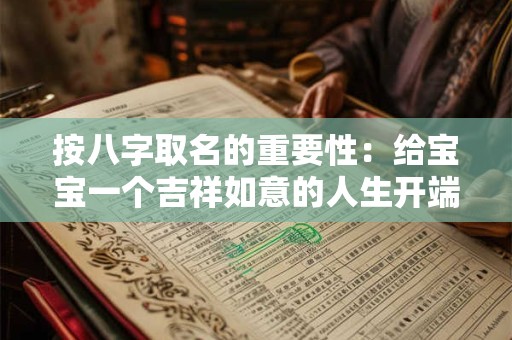 按八字取名的重要性:给宝宝一个吉祥如意的人生开端 按八字取名的重要性:给宝宝一个吉祥如意的人生开端