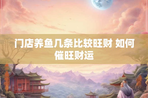 门店养鱼几条比较旺财 如何催旺财运