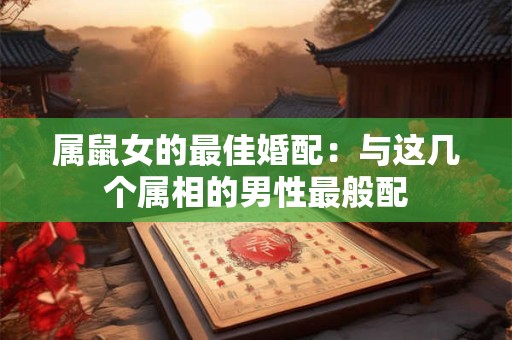 属鼠女的最佳婚配：与这几个属相的男性最般配