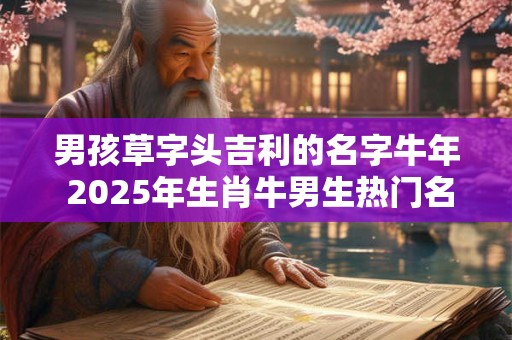 男孩草字头吉利的名字牛年 2025年生肖牛男生热门名