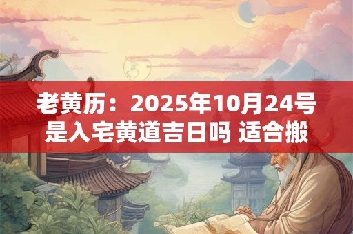 老黄历：2025年10月24号是入宅黄道吉日吗 适合搬家吗