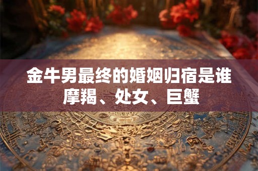 金牛男最终的婚姻归宿是谁 摩羯、处女、巨蟹
