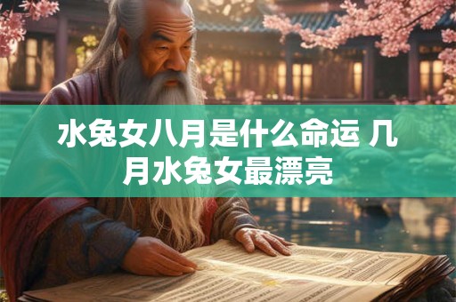 水兔女八月是什么命运 几月水兔女最漂亮 水兔女八月是什么命运 几月水兔女最漂亮