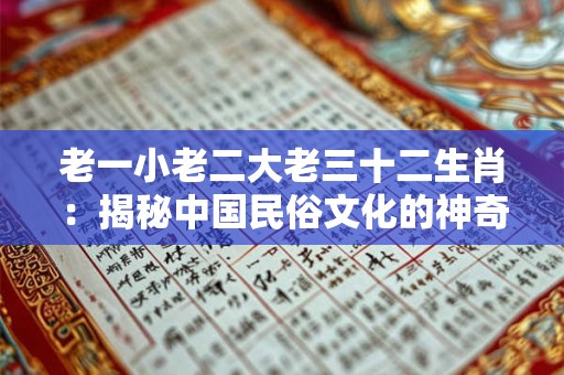老一小老二大老三十二生肖：揭秘中国民俗文化的神奇密码