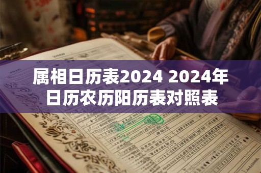 属相日历表2024 2024年日历农历阳历表对照表