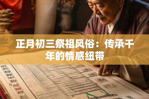 正月初三祭祖风俗:传承千年的情感纽带 正月初三祭祖风俗:传承千年的情感纽带