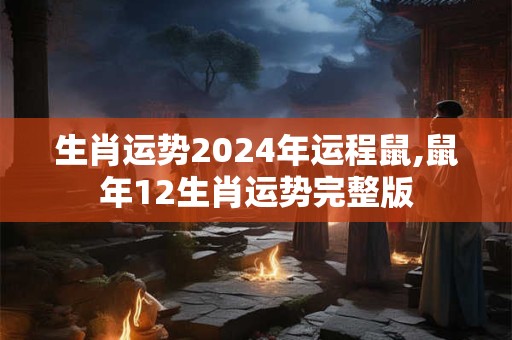 详细阅读:生肖运势2024年运程鼠,鼠年12生肖运势完整版 生肖运势2024年运程鼠,鼠年12生肖运势完整版