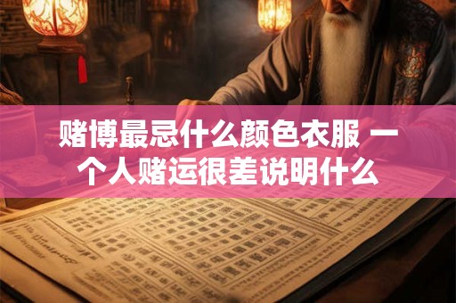 赌博最忌什么颜色衣服 一个人赌运很差说明什么 赌博最忌什么颜色衣服 一个人赌运很差说明什么