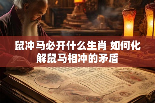 鼠冲马必开什么生肖 如何化解鼠马相冲的矛盾