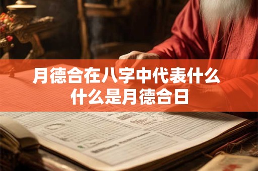月德合在八字中代表什么 什么是月德合日 月德合在八字中代表什么 什么是月德合日