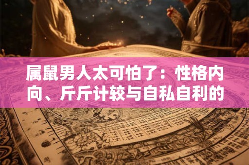 属鼠男人太可怕了：性格内向、斤斤计较与自私自利的真相