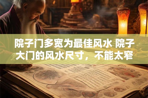 院子门多宽为最佳风水 院子大门的风水尺寸，不能太窄不能太宽