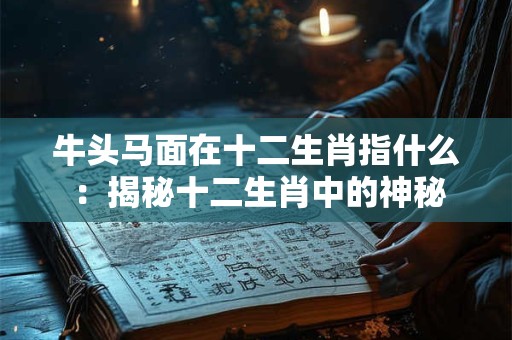 牛头马面在十二生肖指什么 ：揭秘十二生肖中的神秘动物