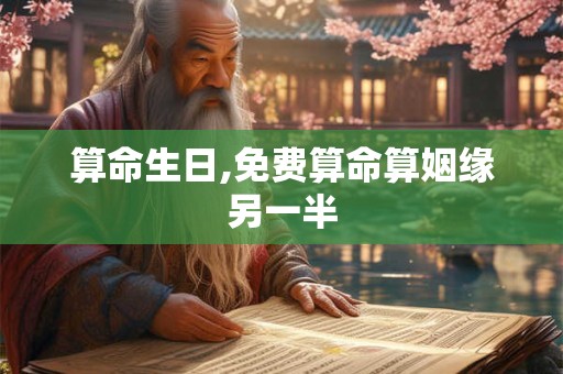 算命生日,免费算命算姻缘另一半