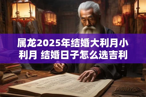 属龙2025年结婚大利月小利月 结婚日子怎么选吉利