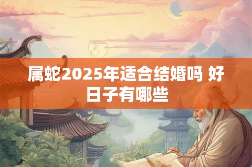 属蛇2025年适合结婚吗 好日子有哪些