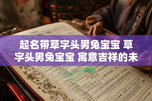 起名带草字头男兔宝宝 草字头男兔宝宝 寓意吉祥的未来之星 起名带草字头男兔宝宝 草字头男兔宝宝 寓意吉祥的未来之星