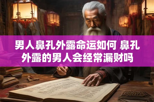 男人鼻孔外露命运如何 鼻孔外露的男人会经常漏财吗