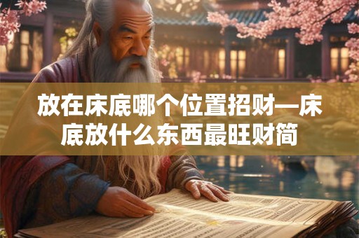 放在床底哪个位置招财—床底放什么东西最旺财简