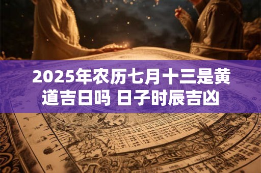 2026年农历七月十三是黄道吉日吗 日子时辰吉凶