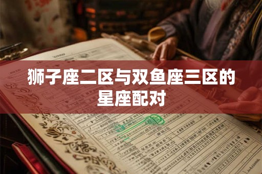 狮子座二区与双鱼座三区的星座配对