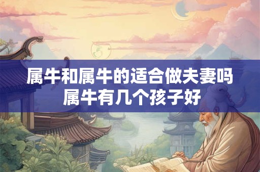 属牛和属牛的适合做夫妻吗 属牛有几个孩子好