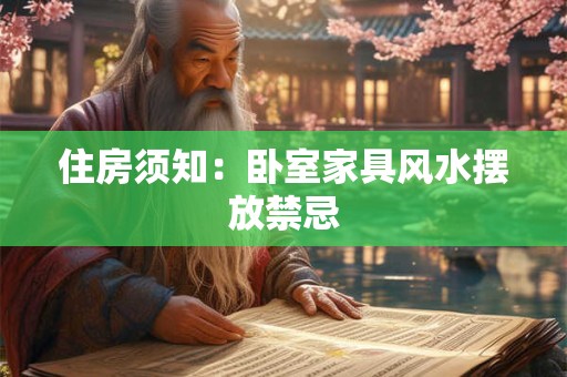 住房须知：卧室家具风水摆放禁忌