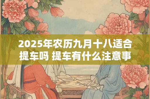 2025年农历九月十八适合提车吗 提车有什么注意事项
