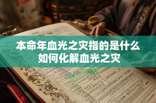 本命年血光之灾指的是什么 如何化解血光之灾