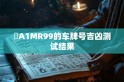 魯A1MR99的车牌号吉凶测试结果