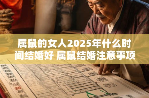 属鼠的女人2025年什么时间结婚好 属鼠结婚注意事项