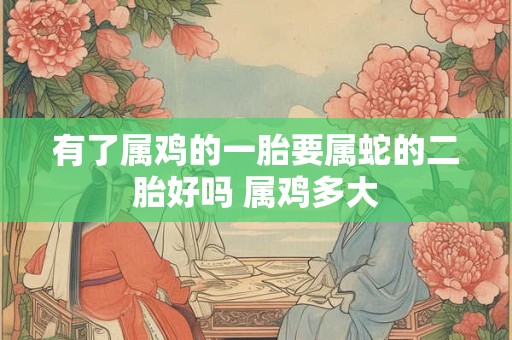 有了属鸡的一胎要属蛇的二胎好吗 属鸡多大