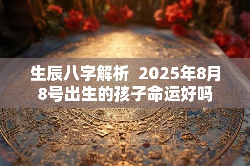 生辰八字解析  2025年8月8号出生的孩子命运好吗