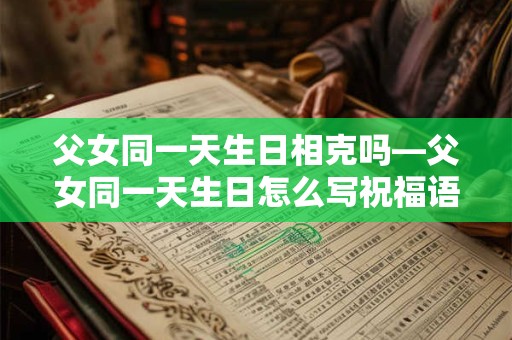 父女同一天生日相克吗—父女同一天生日怎么写祝福语