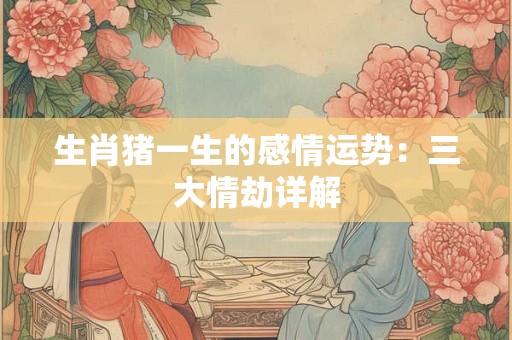 生肖猪一生的感情运势：三大情劫详解