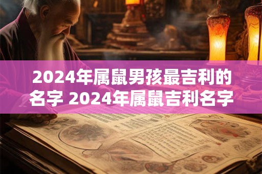2024年属鼠男孩最吉利的名字 2024年属鼠吉利名字男孩大全