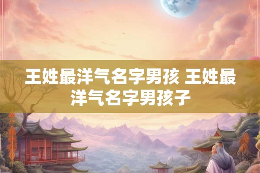 王姓最洋气名字男孩 王姓最洋气名字男孩子