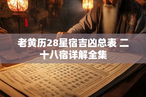 老黄历28星宿吉凶总表 二十八宿详解全集