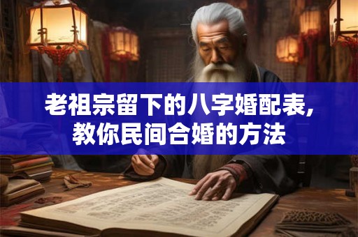 老祖宗留下的八字婚配表,教你民间合婚的方法